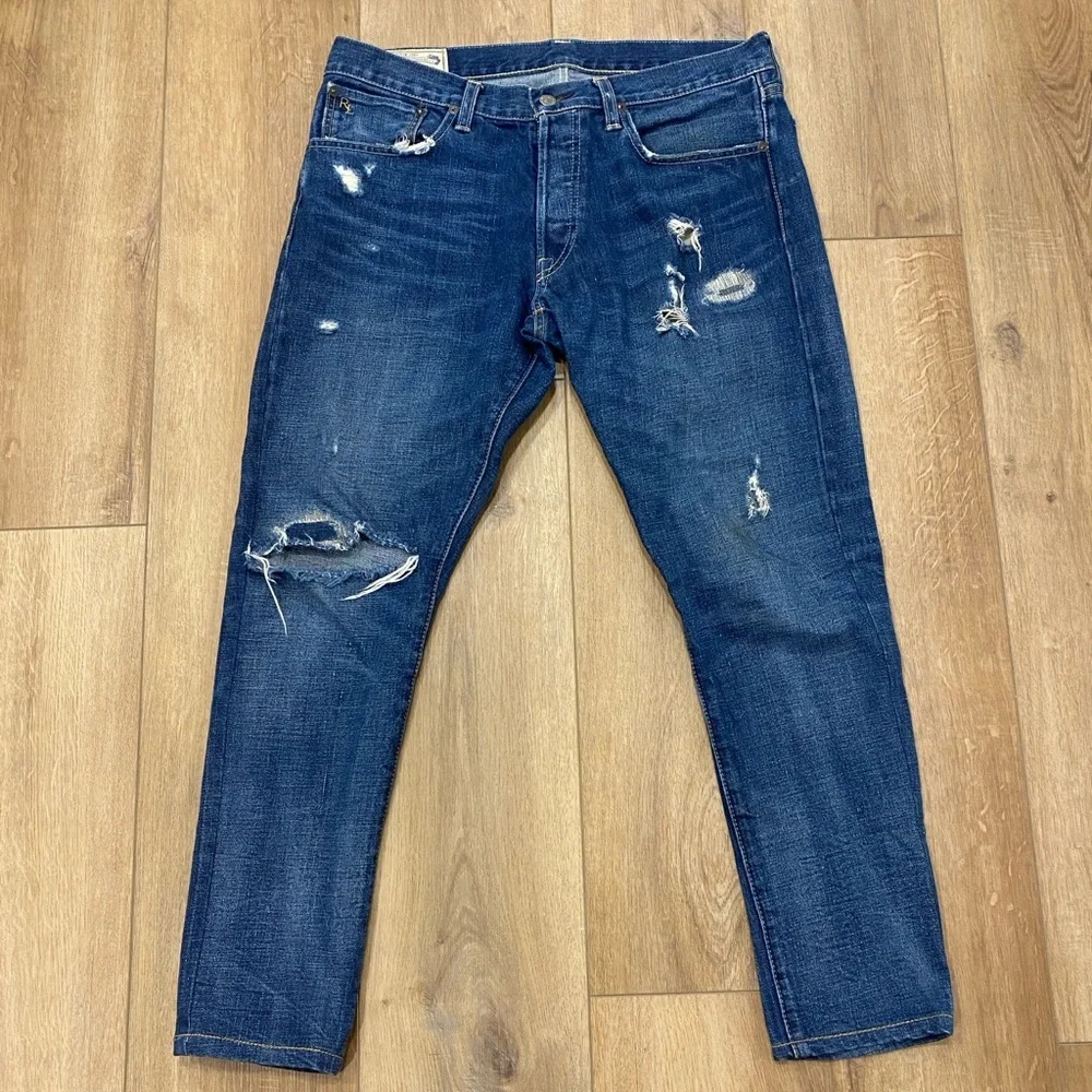 🌟POLO RALPH LAUREN🌟 MENS DISTRESSED SULLIVAN SLIM JEANS SZ 32